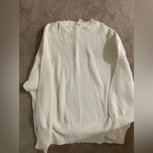 White knit aerie sweater